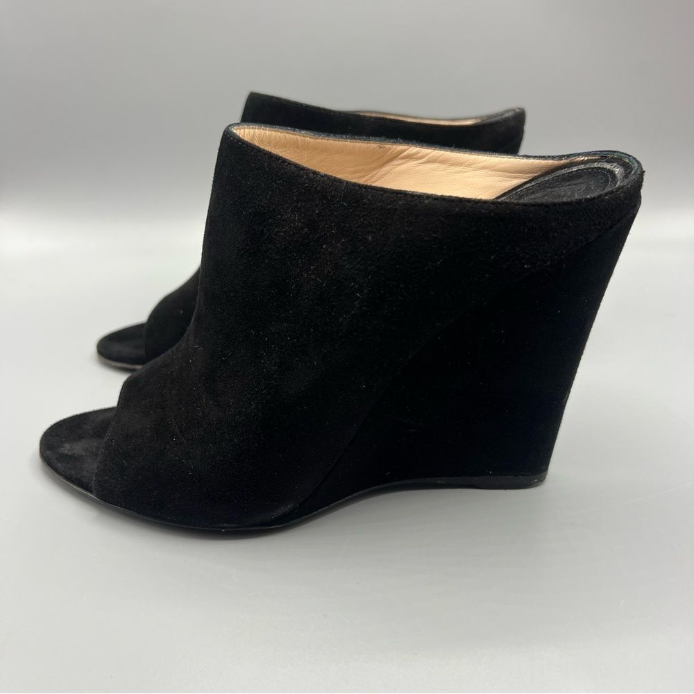Prada Black Suede Mules